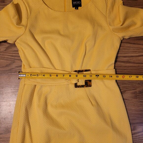 Cheerful Yellow Midi Dress by Bigio Collection - Picture 6 of 9